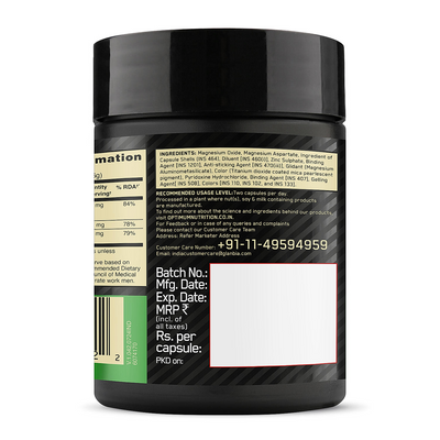 Micronized Creatine Powder | Unflavoured | 100 g +  Zinc Magnesium Aspartate (ZMA) - 60 Capsules