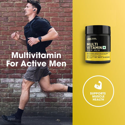 Multivitamin for MEN- 60 Tablets + Zinc Magnesium Aspartate (ZMA) - 60 Capsules