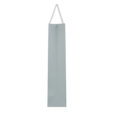 PaperPep Silver Zig Zag 14"X4.85"X3.65" Wine Paper Bag Pack of 10 | Wine Bottle Bags for Return Gifting, Birthday, Presents & Other Occasion