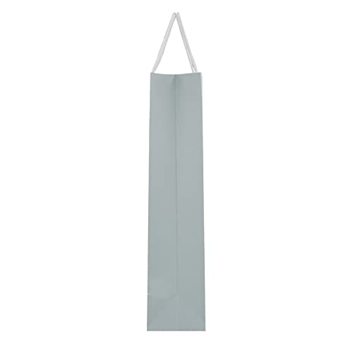 PaperPep Silver Zig Zag 14"X4.85"X3.65" Wine Paper Bag Pack of 10 | Wine Bottle Bags for Return Gifting, Birthday, Presents & Other Occasion