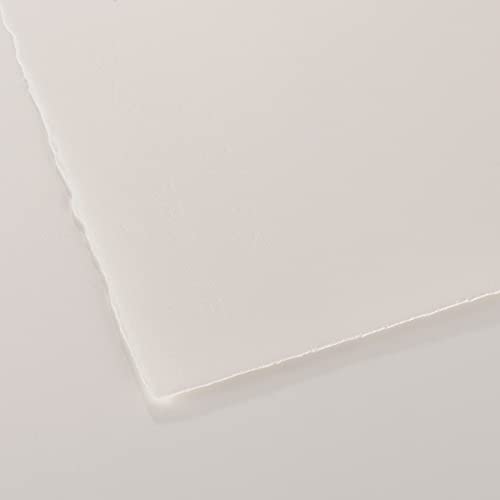 Arches Watercolour 185 GSM Hot Pressed Natural White 56 x 76 cm Paper Sheets, 10 Sheets