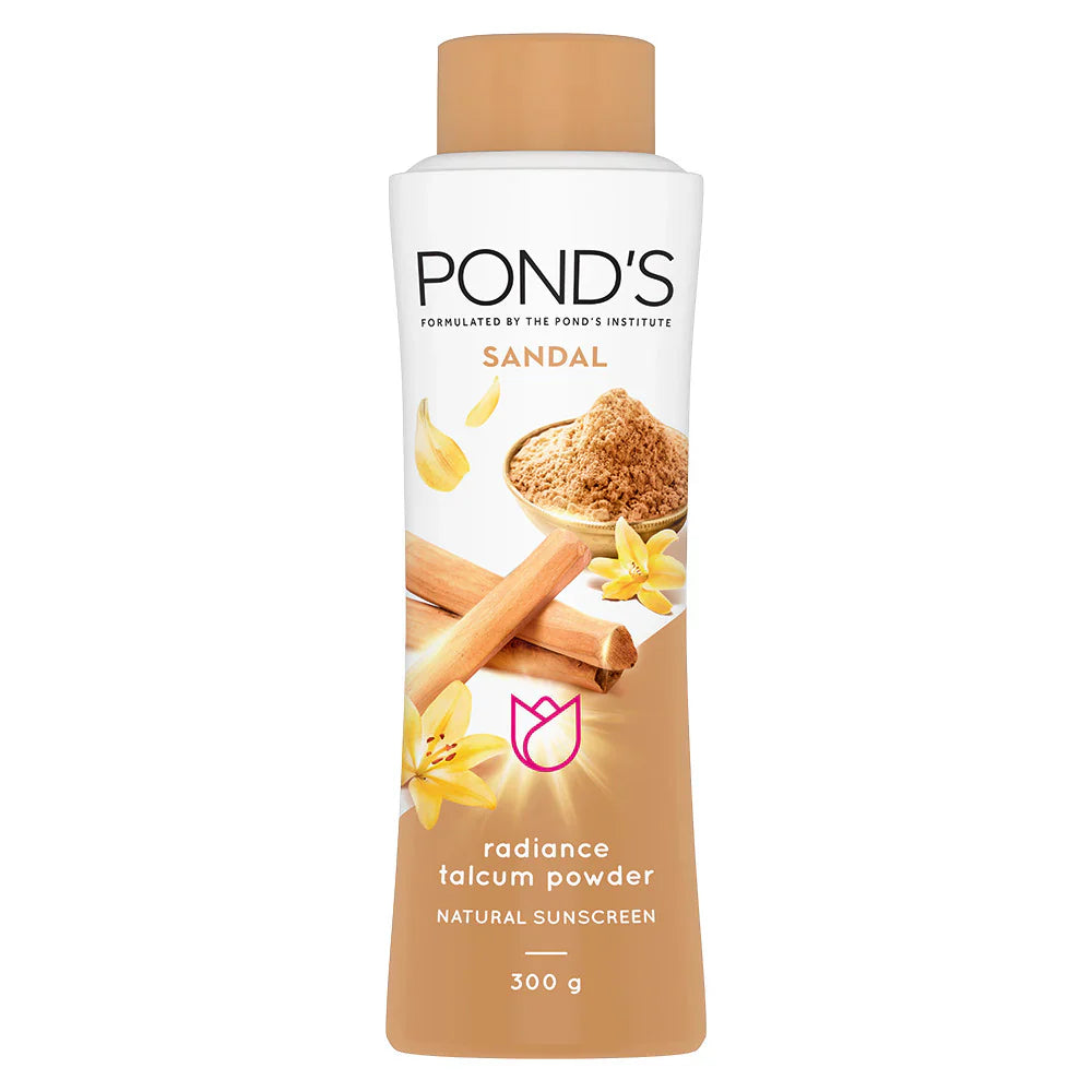 Pond's Sandal Radiance Talcum Powder, Natural Sunscreen - 300 gms