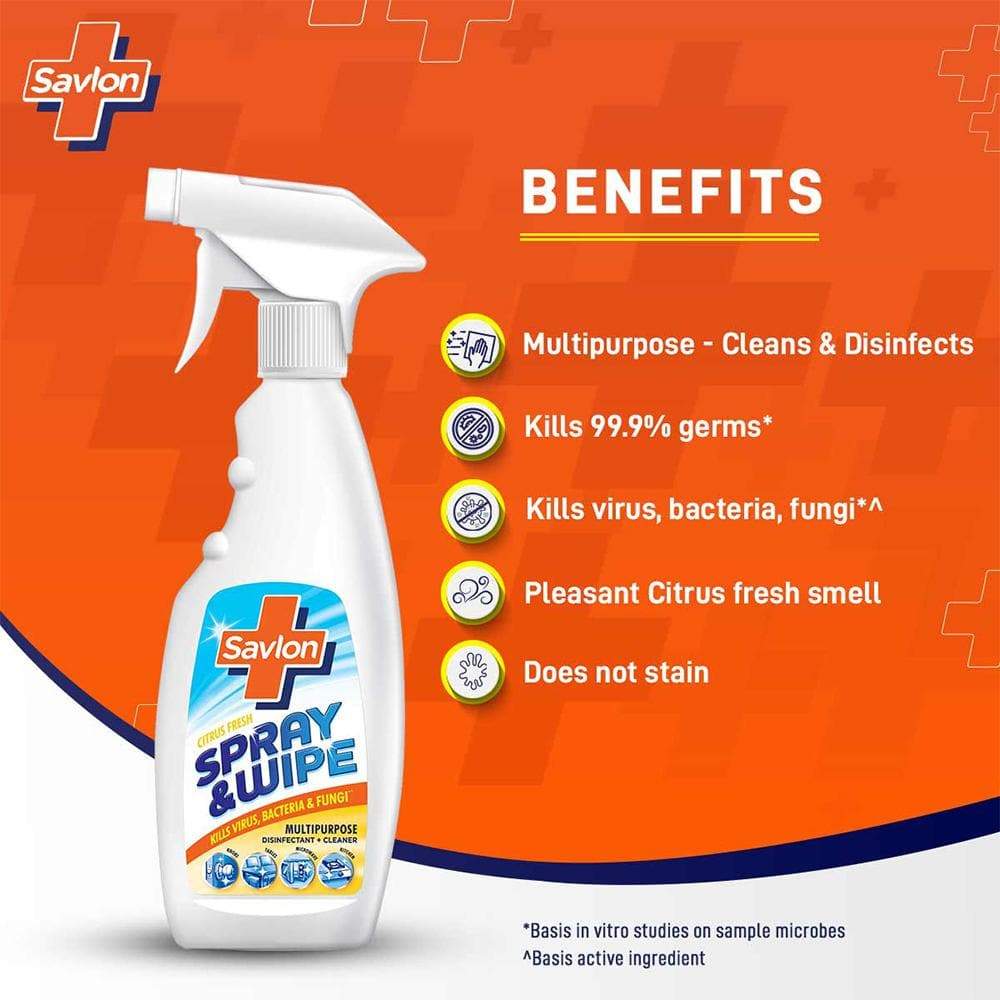Savlon Spray & Wipe Multipurpose Disinfectant Cleaner - 500 ml