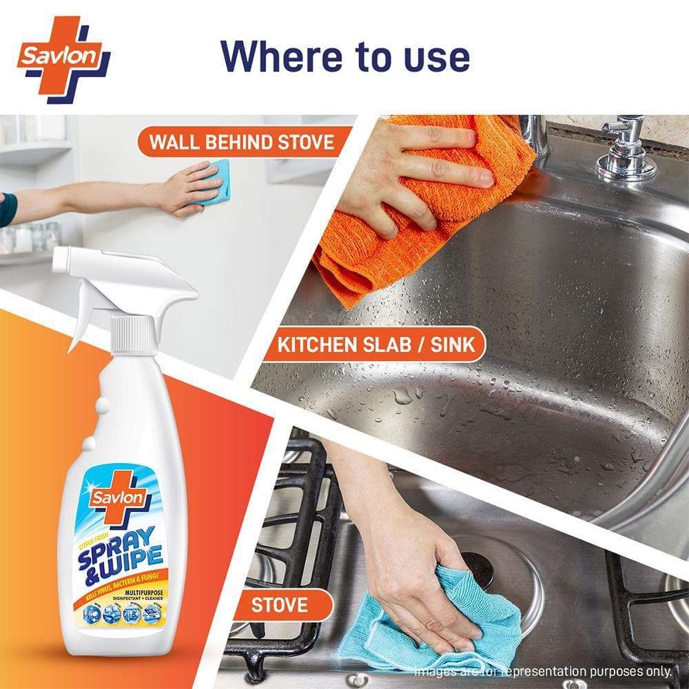 Savlon Spray & Wipe Multipurpose Disinfectant Cleaner - 500 ml