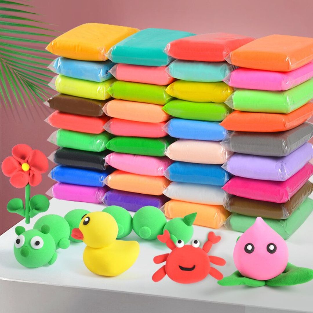 Air Dry Clay –  Vibrant Colours: Safe, Fun Modelling Clay ( Pack of 12 )