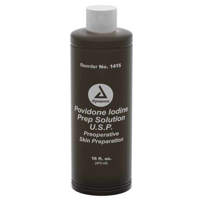 Povidone Iodine Skin Prep Solution 10% 16 oz