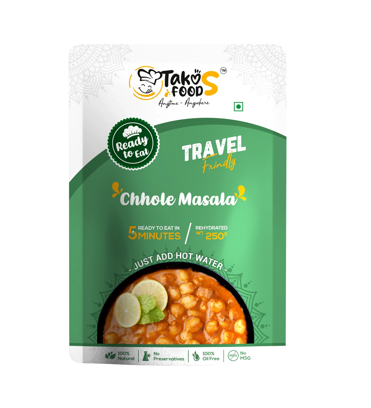 Takos Food Chhole Masala | Ready To Eat 250 gms