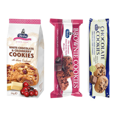 Brownie Cookies And Chocolate Cookies 37% And White Chocolate And Cranberry Cookies|Combo Of 3