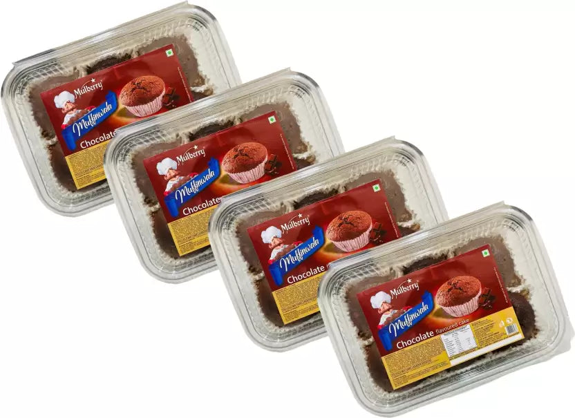 Mulberry foods Mulberry Muffinwala Chocolate Flavour Cookie Cake Biscuit  (4 x 37.5 g)