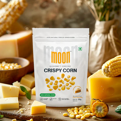 Moon Freeze Dried Crispy Corn Gourmet Cheese | ( Pack Of 3 ) 20 gms each