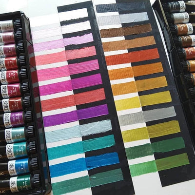 Brustro Artists' Metallic Acrylic Set of 24x12ml tubes