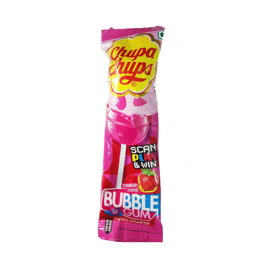 Chupa Chups Lollipop - Assorted Gum-Filled Lollipop, Display Hanger, 12g