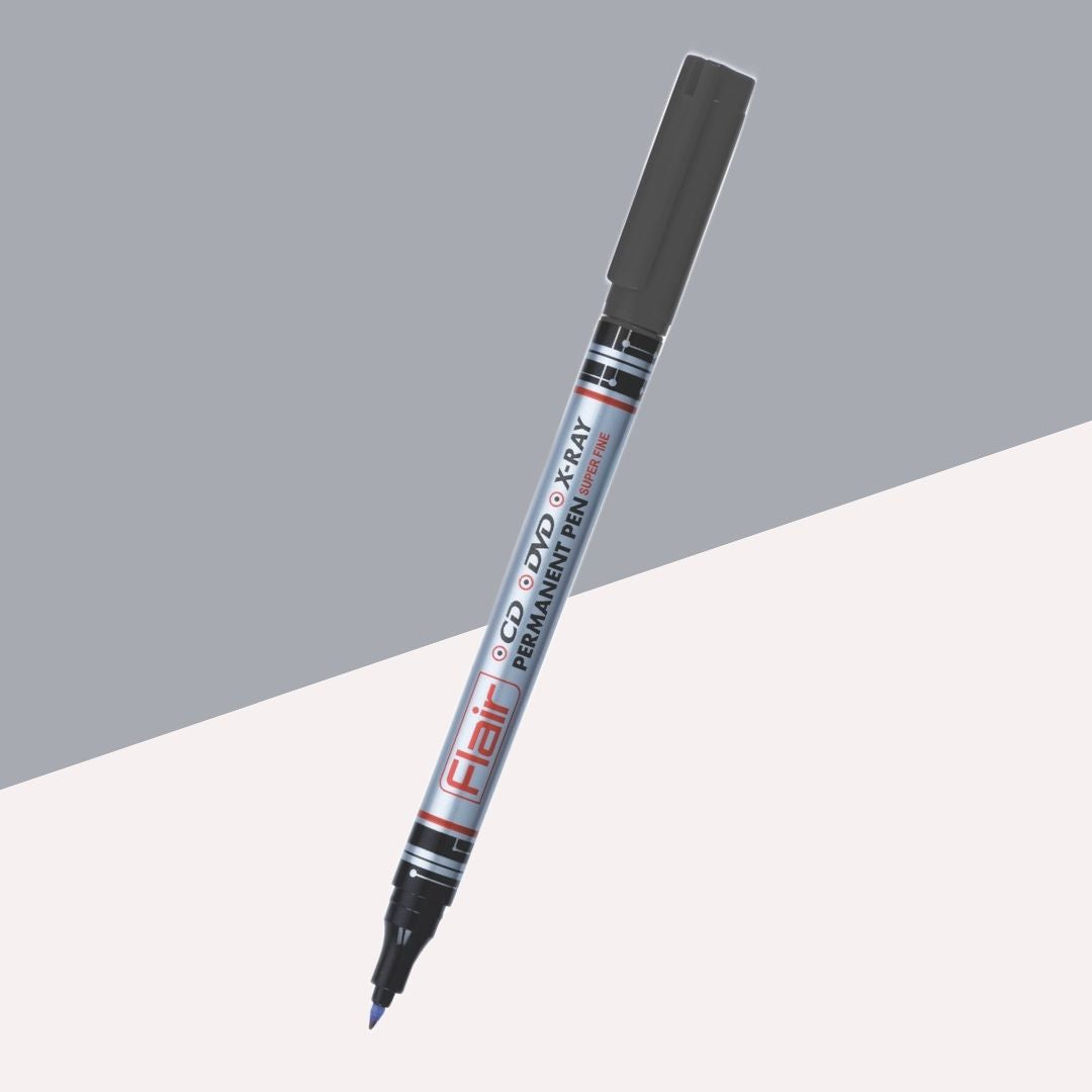 Flair Permanent CD Marker Pen - Black ( Pack Of 1 )