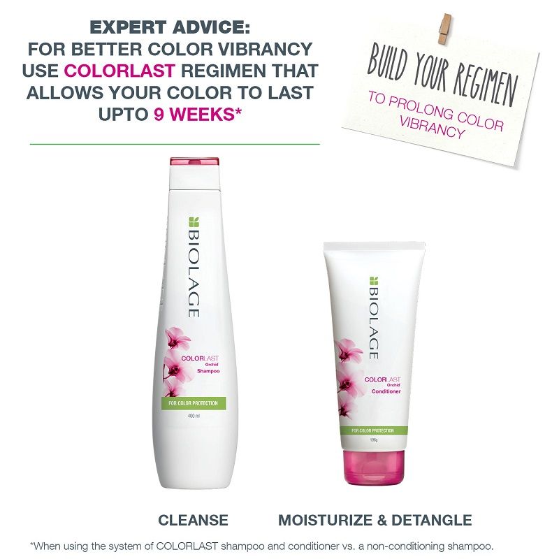Matrix Biolage Colorlast 2-Step Professional Regime, Protects Colored Hair, Shampoo + Conditioner