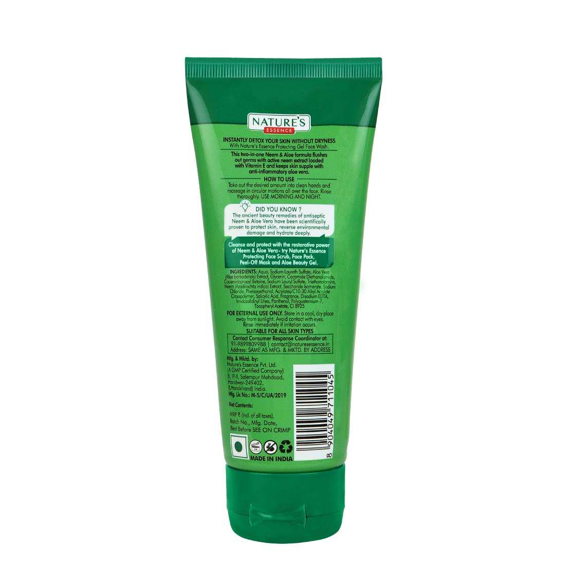 Nature's Essence Protecting Gel Face Wash - Neem & Aloe