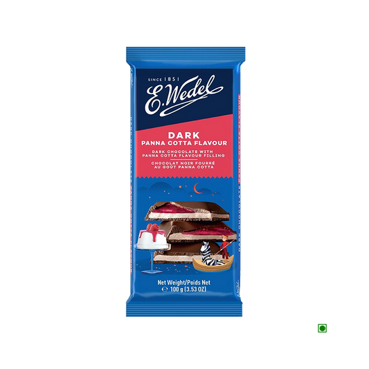 5x Wedel Dark Chocolate With Panna Cotta Filling Bar 100g each - Pack of 5