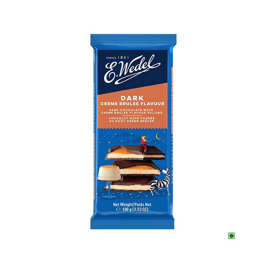 5x Wedel Dark Chocolate With Creme Brulee Filling Bar 100g each - Pack of 5
