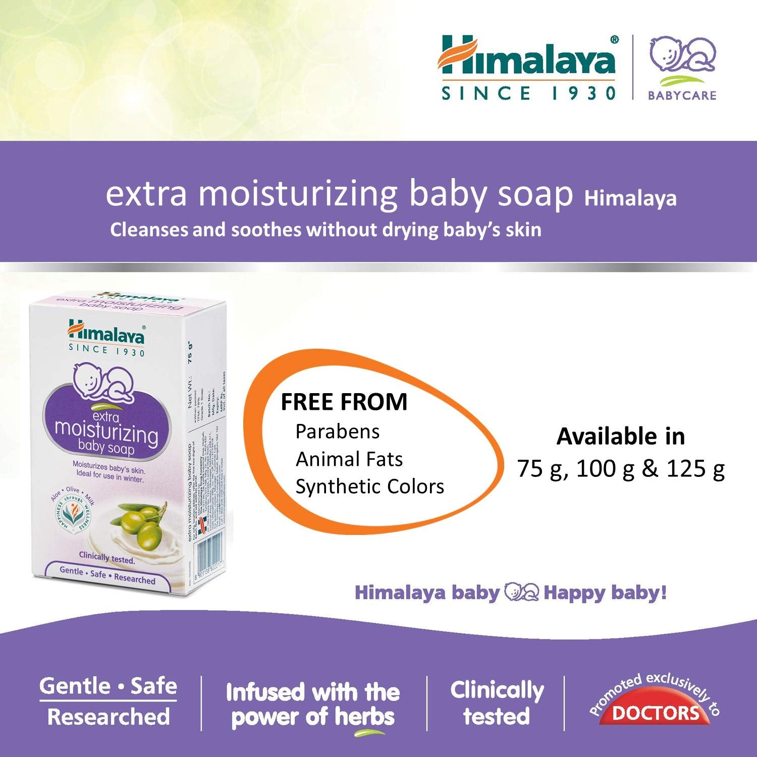 Himalaya Extra Moisturizing Baby Soap