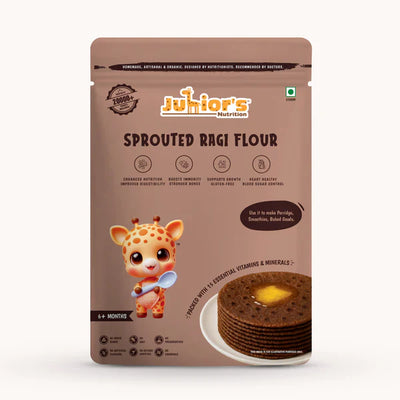 Junior's Nutrition Sprouted Ragi Flour For Young Kids (6+ Months) | 500 gms