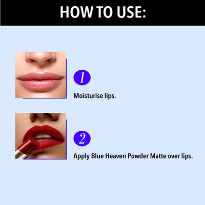 Blue Heaven Powder Matte Lipstick Tulip Pink