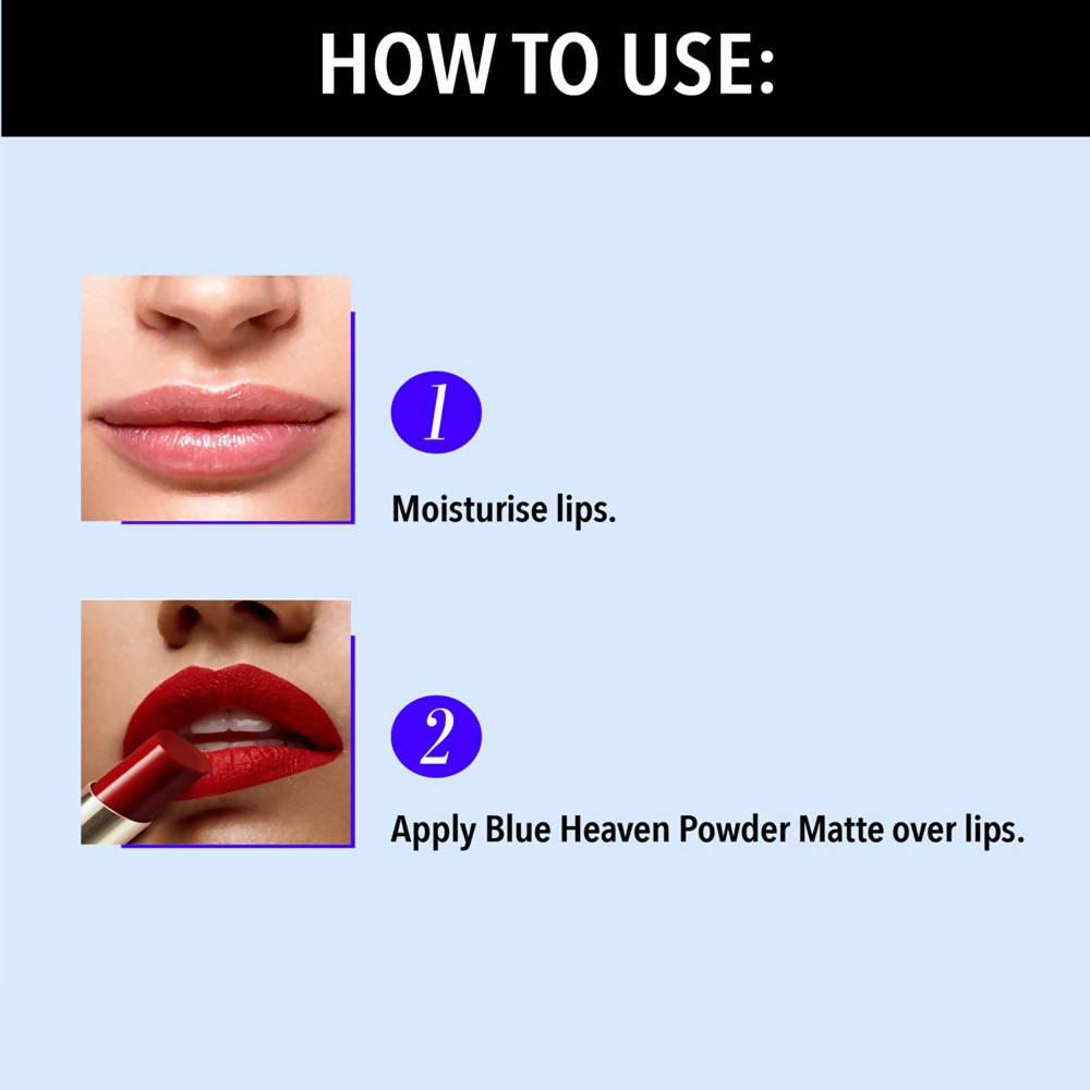 Blue Heaven Powder Matte Lipstick Tulip Pink