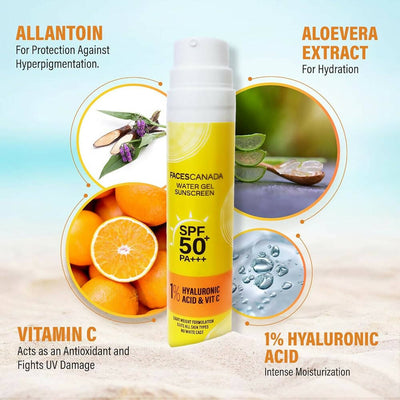 Faces Canada Water Gel Sunscreen SPF 50 PA+++