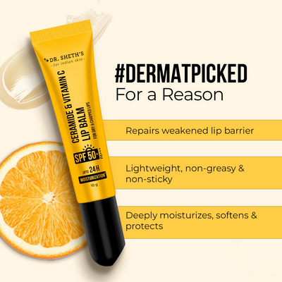 Dr. Sheth's Ceramide & Vitamin C Lip Balm 24H Moisturization