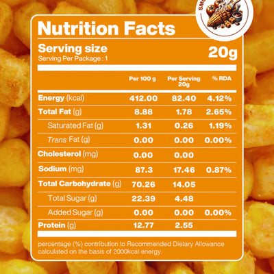 Moon Freeze Dried Crispy Corn Smokey BBQ | ( Pack Of 3 ) 20 gms each