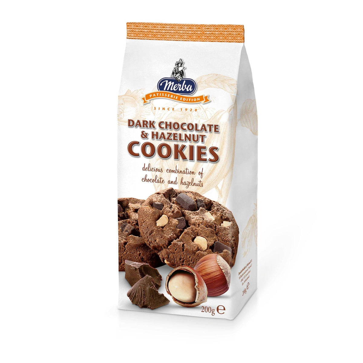 Dark Chocolate & Hazelnut Patisserie Cookies, Premium Gourmet Treats, 200g