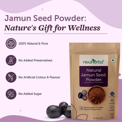 Natural Jamun Seed Powder for Blood Sugar Management
