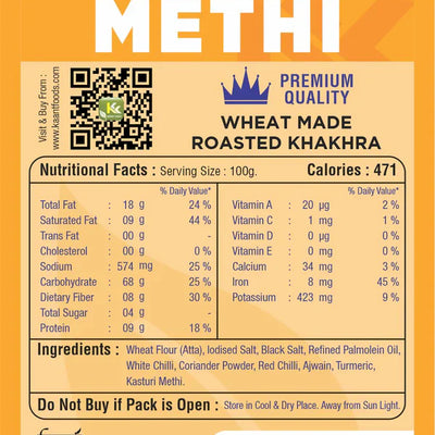 Kaant Foods Methi Khakhra | 200 gms