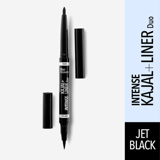 Blue Heaven Intense Duo Eye Kajal + Liner - Black - 0.55 ml+0.30 gms