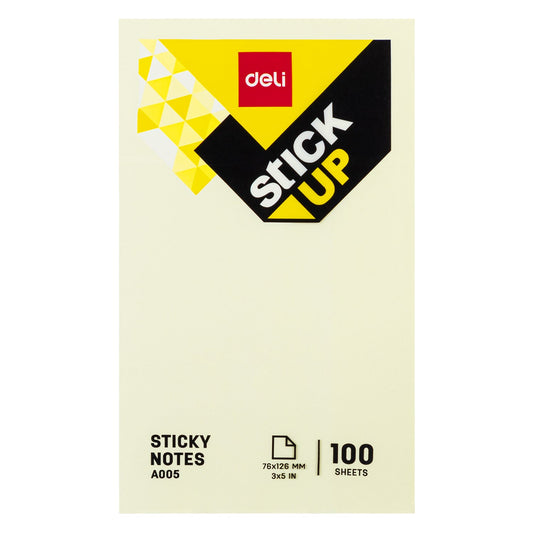 Deli Wa00553 Sticky Notes 3/3 100 Sht 1T - Color May Vary
