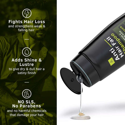Ustraa Anti Hair Fall Shampoo with Apple Cider Vinegar - 250 ml