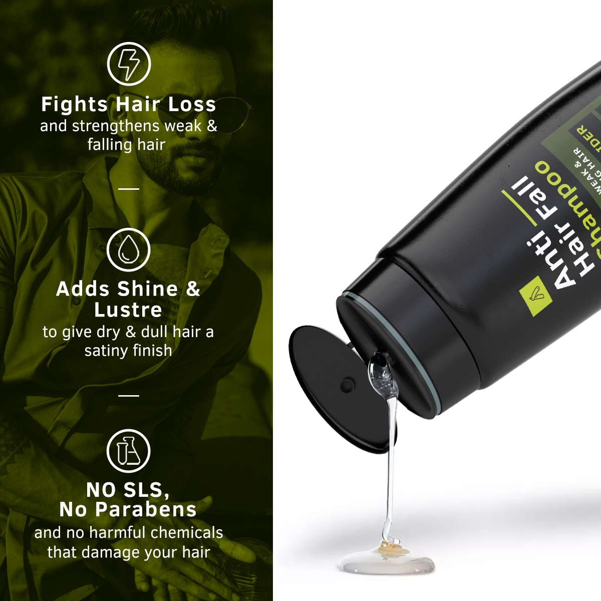 Ustraa Anti Hair Fall Shampoo with Apple Cider Vinegar - 250 ml