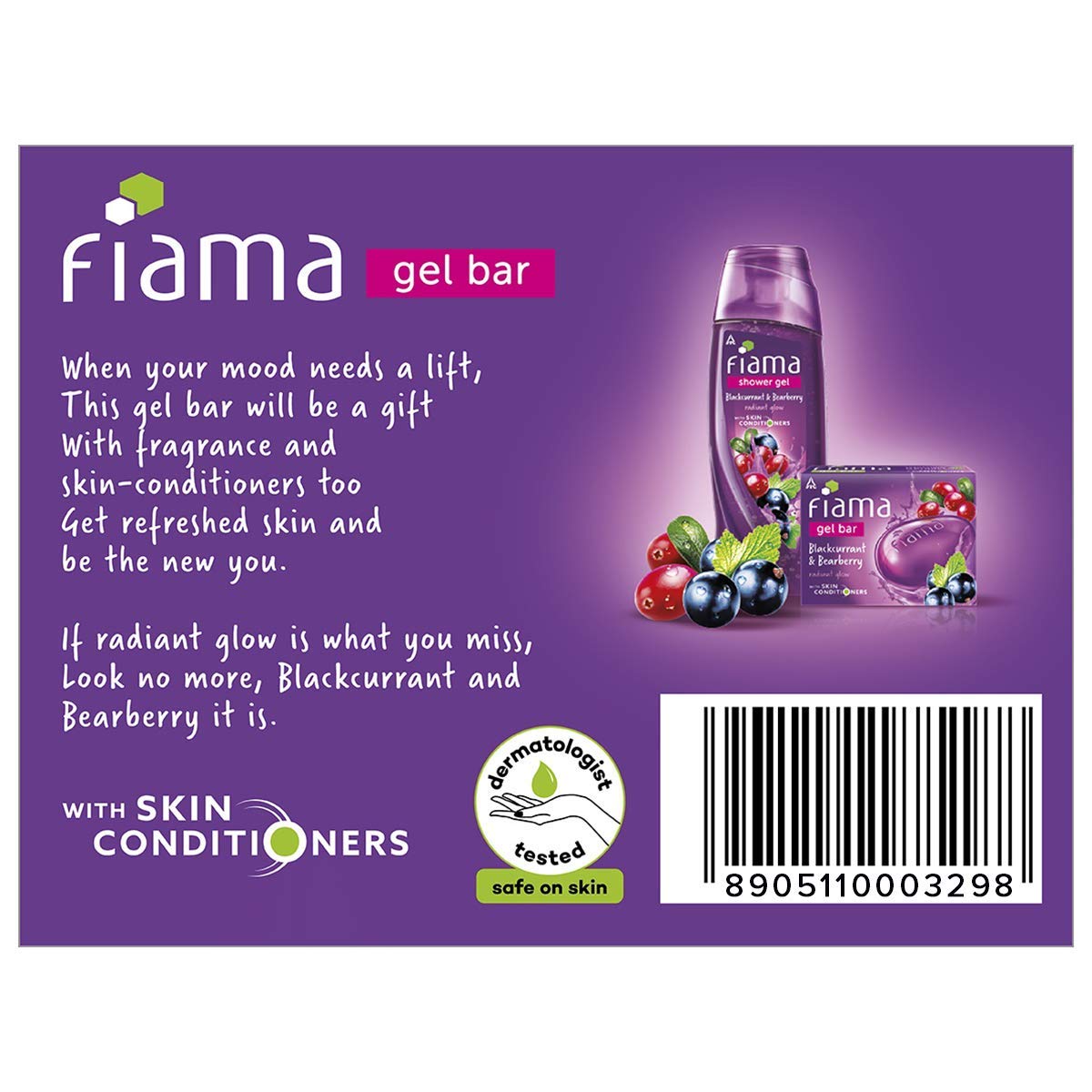 Fiama Gel Blackcurrant & Bearberry Bar