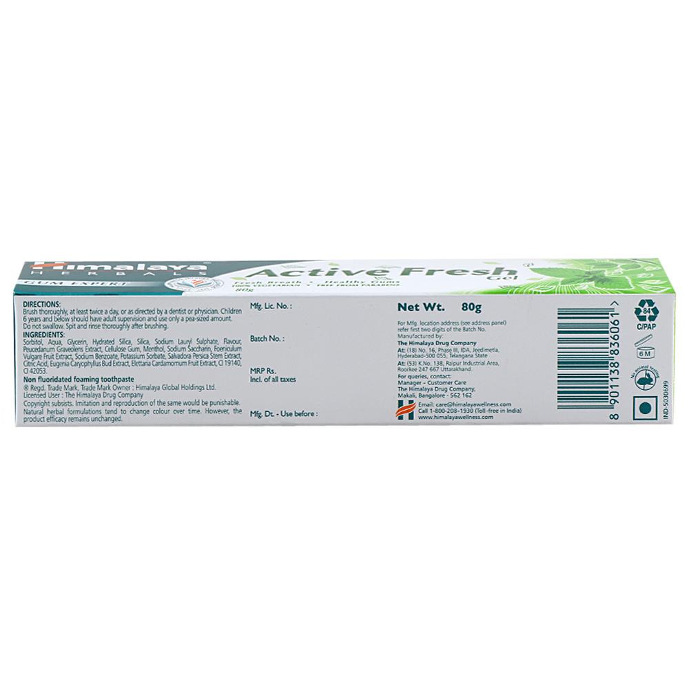 Himalaya Active Fresh Gel Toothpaste - 80 gms