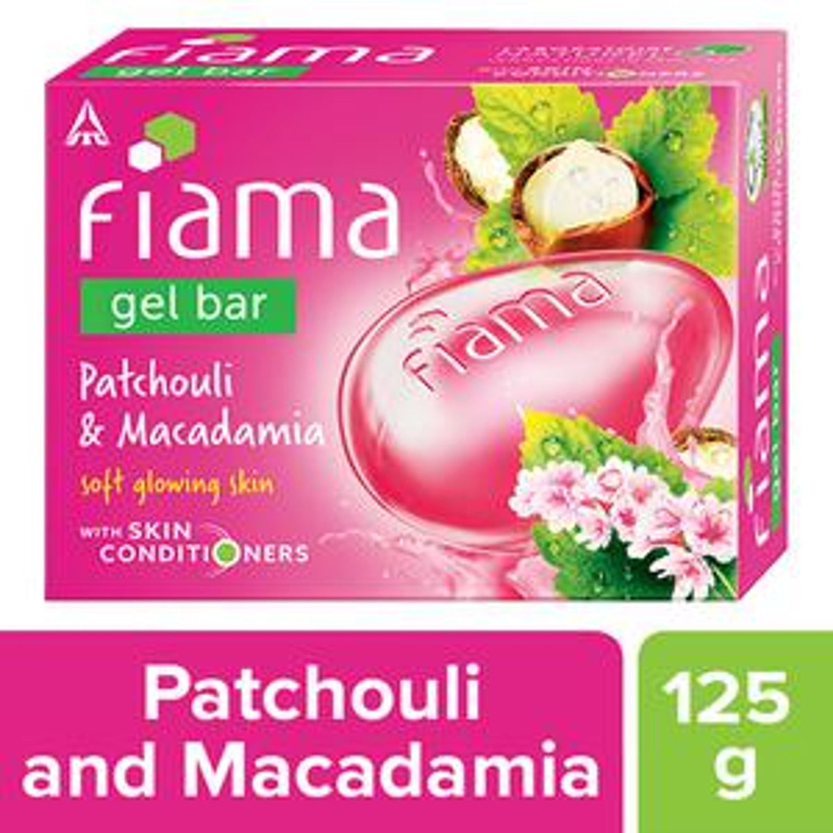 Fiama Patchouli & Macadamia Gel Bar - Makes Soft Glowing Skin, With Skin Conditioner
