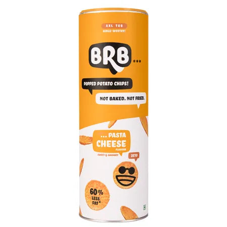 Brb Popped Potato Chips Xxl Tub Pasta Cheese Flavour - 85GM