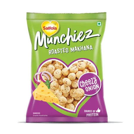 Saffola Munchiez Roasted Makhana Cheezy Onion - 75GM