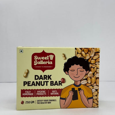 Sweet Galleria Dark Peanut Chocolate Bar Homemade - 250 gms