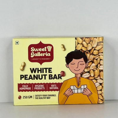 Sweet Galleria White Peanut Chocolate Bar Homemade - 250 gms