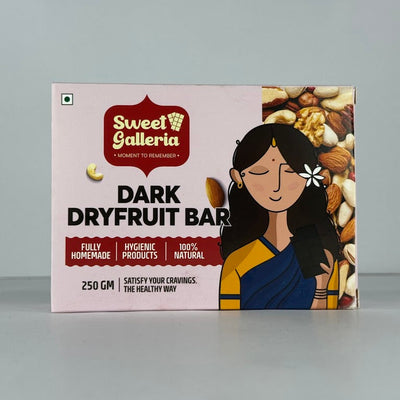 Sweet Galleria Dark Dryfruit Chocolate Bar Homemade - 250 gms