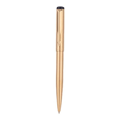 Parker Vector Chrome Trim Stainless Steel Gold Ball Pen - Blue Ink, Pack Of 1