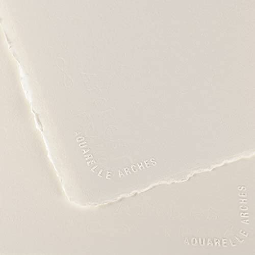 Arches Watercolour 640 GSM Hot Pressed Natural White 56 x 76 cm Paper Sheets, 5 Sheets