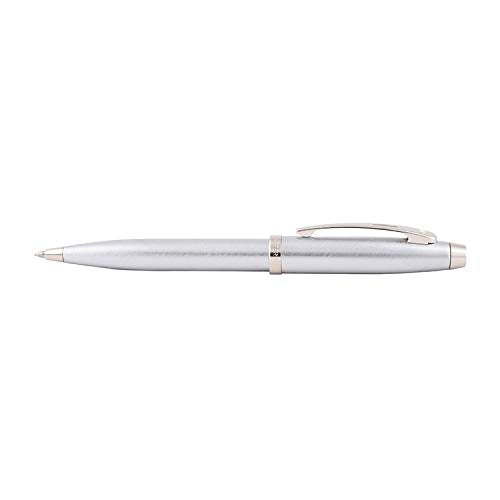 Sheaffer Gift 100 Ballpoint Pen Brushed Chrome with Chrome Plated Trim | Premium Silver Ball Pen | Pen Gift Set