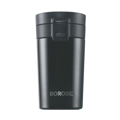 Borosil Coffeemate Insulated Mug, Vacuum Insulated Travel Coffee Mug with Lid, 8 Hours Hot and 14 Hours Cold, 300 ml (Stainless Steel)