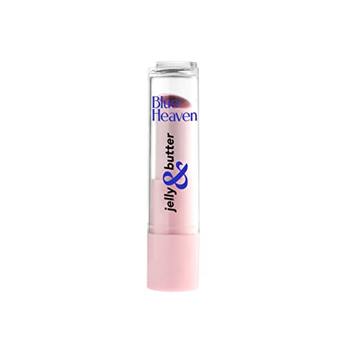 Blue Heaven Jelly & Butter Moisturising Lip Balm, Hydrating Tinted Lip Balm with Jojoba Oil, Shea Butter & Vitamin E for Dry & Chapped Lips, Caramel Brown, 3g
