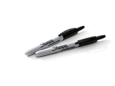 Sharpie Fine Tip Retractable Permanent Marker Black, 12 Markers