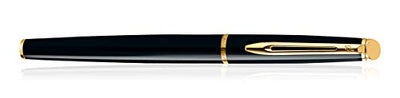 Waterman Hemisphere Mars Black Gold Trim Fountain Pen Fine Nib